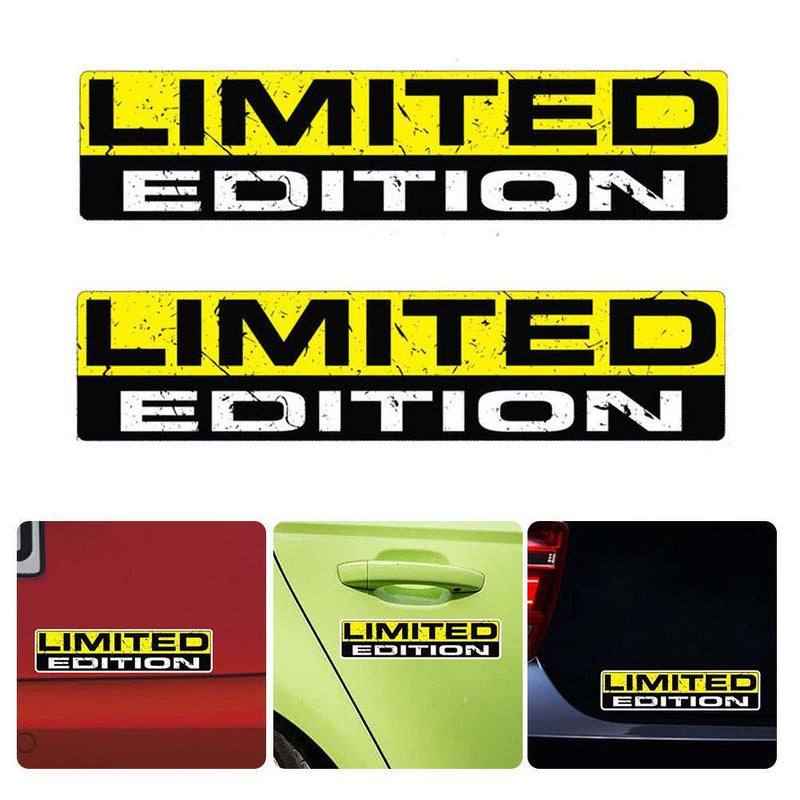 2pcs Car Stickers 15x3cm LIMITED EDITION Funny Reflective Vinyl Decals