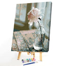 Painting By Numbers DIY Flowers Hand Painted Canvas Oil Art Picture Decor