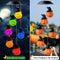 Solar Color-Changing Halloween Lamp Party Wind Chime Hook Lantern (Pumpkin)