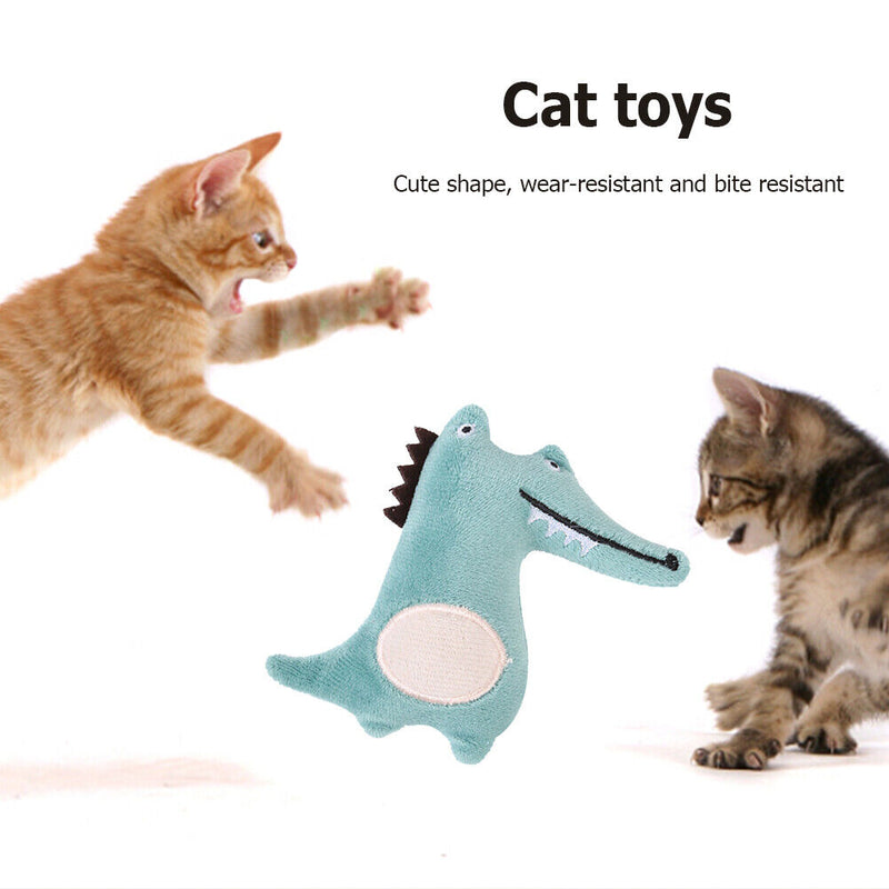 Plush Dog Toys Animal Cats Chew Bite Pet Sound Interactive Toys (Alligator)