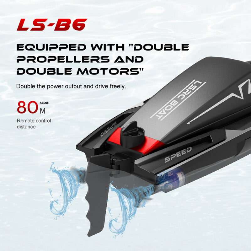 LS/RC B6 2.4G RC Bait Boat Remote Control Fishing Finder Ship w/ 3 Battery