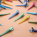 50pcs Colorful Single Prong Alligator Hair Clips Aluminum Flat Hairpins