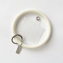 Hanging Ring Phone Silicone Chain Anti-Lost Lanyard Bracelet (Retro White)