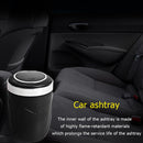 Push Type Portable LED Car Ashtray Cigarette Cylinder Holder (Black) Newly