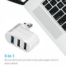 Rotatable 3 Port USB Hub USB 2.0 3.0 for Computer PC Laptop Mini Accessories