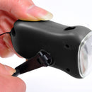 Hand Crank Solar Dynamo Torch Lamp Outdoor Emergency LED Flashlight (Black)