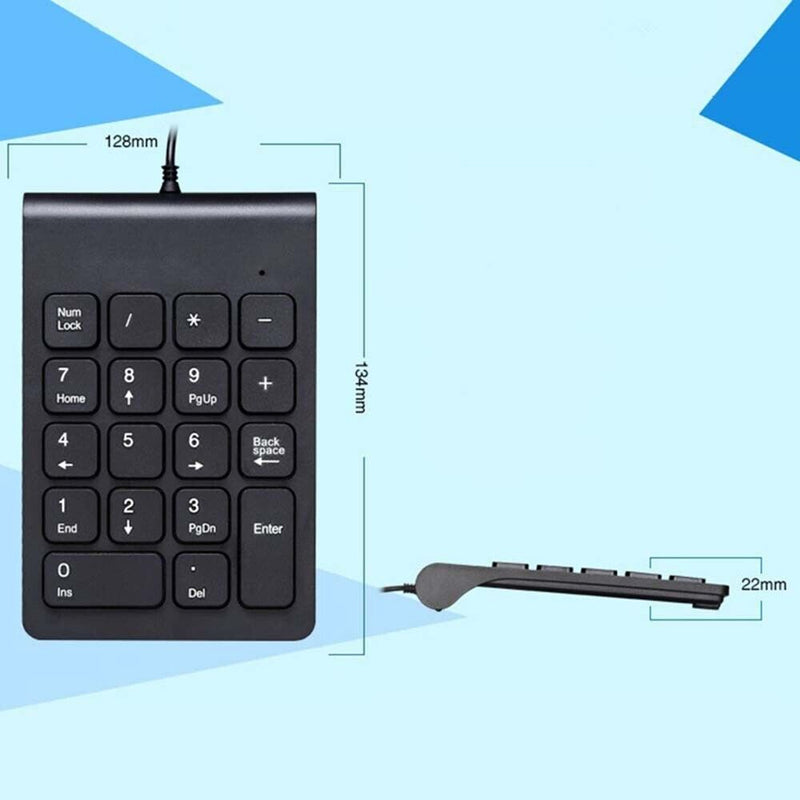 Digital Keyboard Numeric Keypad Number Pad Wired For Laptop PC Notebook Desktop