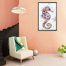 5D DIY Special Shaped Diamond Painting Purple Seahorse Partial Mosaic Kit