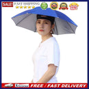 5pcs Outdoor Portable Anti-Rain Anti-Sun Fishing Head Umbrella Hat (Blue)