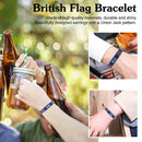 British Union Jack Bracelet Flag Mens Ladies Stretch Jubilee Party Platinum A0K0