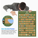 Scratch Off Poster - Bucket List Scratch Poster - 100 Date / Dishes / Movies
