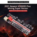 VER009S-Plus PCIE Riser 1X to 16X USB3.0 Cable SATA 6Pin Connector (Red)