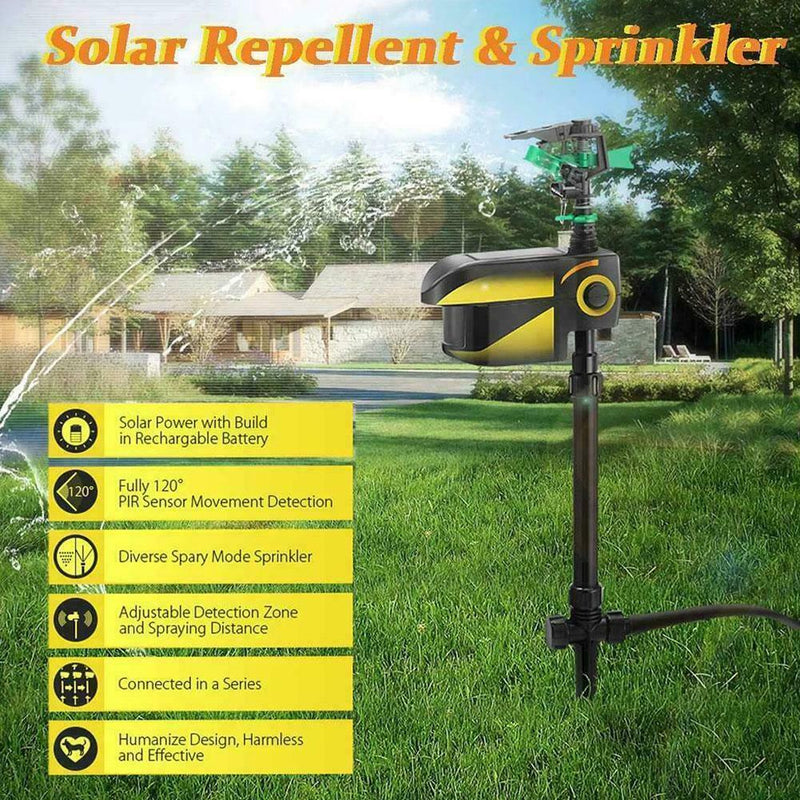 Solar Power Animal Repellent Sprinkler Motion Activated Blaster Garden F F4N4