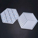 Stripe Hexagon DIY Art Triangle Crystal Mold Coasters Table Mat Tray Mould