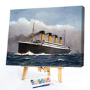 DIY Paint By Number Kit Sea Steamboat Acrylic Paint Decorative Art Craft Gifts
