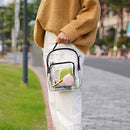 PVC Transparent Top-handle Bag Purse Large Capacity Zipper Shoulder Bag