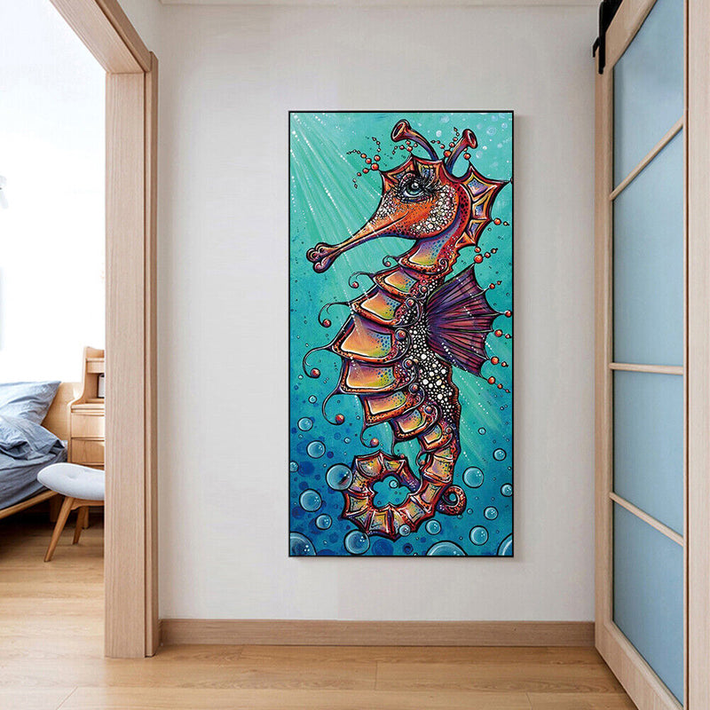 Hippocampus Oil Paint By Numbers Kits Canvas Picture DIY Wall Art Craft Color