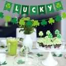 St Patricks Hanging Supplies Set Shamrock Lucky Garland Banner and Swirls