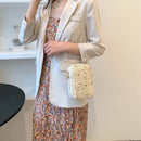 Straw Flower Crossbody Bag Women Woven Shoulder Messenger Handbags Phone Purse