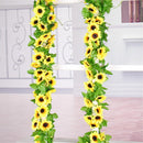 Yellow Sunflower Chain Garland 8.5 ft Silk Wedding Gazebo Arch Flowers Dec hot.