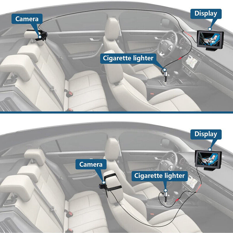 Baby Car Mirror Infant Rear Display View Camera 4.3 Inch Folding Display Screen