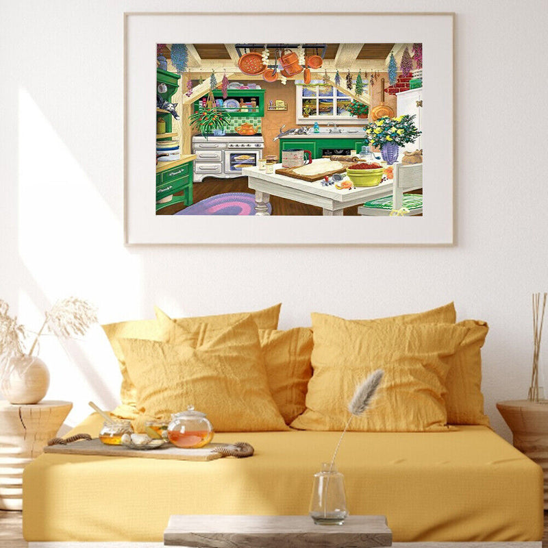 Full Round Drill Drawing Picture Kitchen Diamond Painting Living Room Ornam