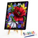 Oil Paint By Numbers Flower Coloring Picture Digital