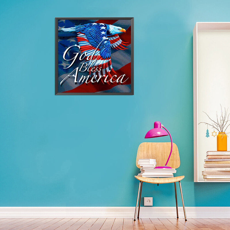 5D Diamond Painting American Eagle Full Round Rhinestone DIY Home Decoration Set