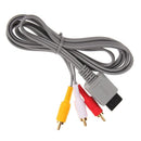 Audio Video AV Adapter Composite 3 RCA Cable for Nintendo Wii Cord Wire Newly