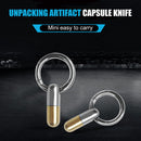 Outdoor Tiny Cutting Tool Capsule Cutter with Keychain for Unpacking Cartons Can