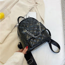 Women PU Leather Shoulder Backpack Rhombus Fashion Student Preppy School Bags