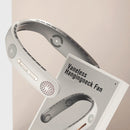 Air Cooling Hanging Neck Fan Sports Travel Leafless Personal Fans (White)