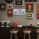 Retro Las Vegas Metal Plate Painting for Bar Pub Tin Plaques Wall Sign