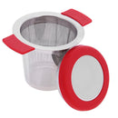 Stainless Steel Tea Strainers Infuser Steeping Loose Leaf Tea Filter(Red) Newly