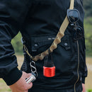 COB LED Mini Outdoor Camping Carabiner Flashlight 80lm Floodlight (Red)