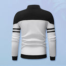 Men Teenager Boy Spring Autumn Long-Sleeves Cardigan Stripe Zipper Sweatershi