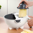 9 in 1 Multifunctional Vegetable Cutter With Drain Large Basket Capacity H E6B4