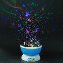 Rotating Projector Starry Night Lamp Projection LED Lights Xmas Gift(Blue) Newly