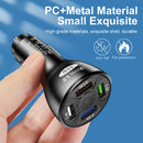 4 Ports USB QC3.0 Charger 50W 7A Auto Fast Charging Adapter in Car (Black) Newly