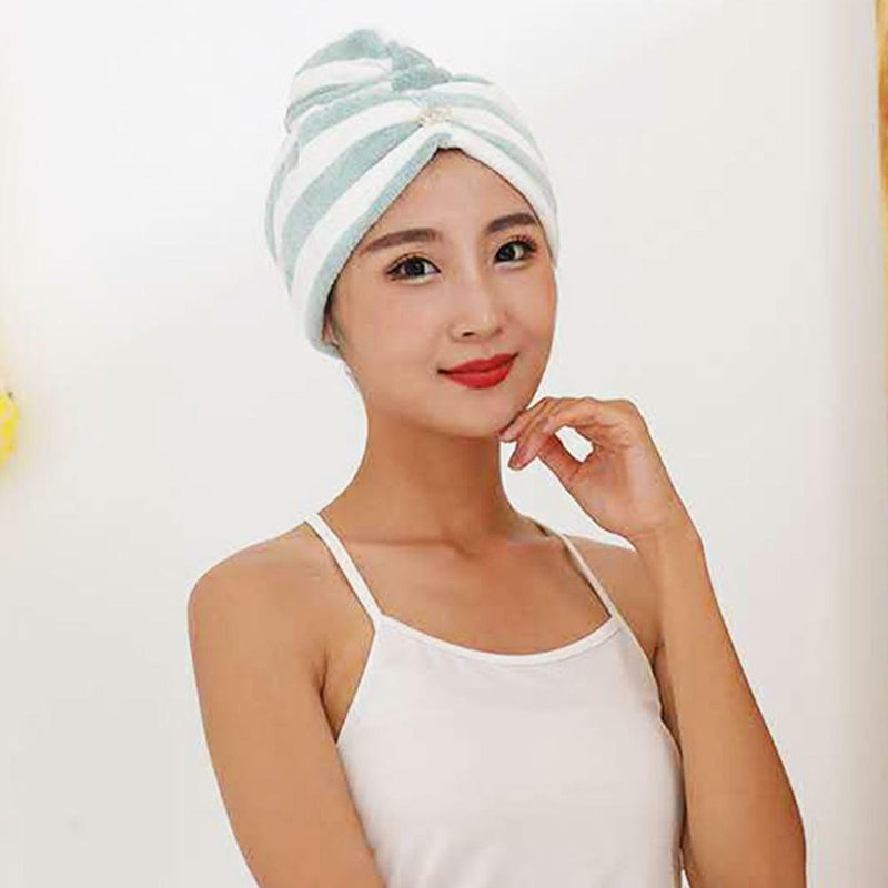 3x Dry Hair Cap Thickened Absorbent Towel Dry Hairs Caps Bath Bath Cap Dry Hairs