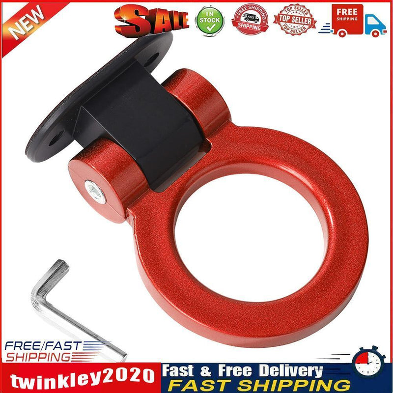 Decorative Car Trailer Hook Racing Ring Style Bumper Towing Hook (Red) Newly