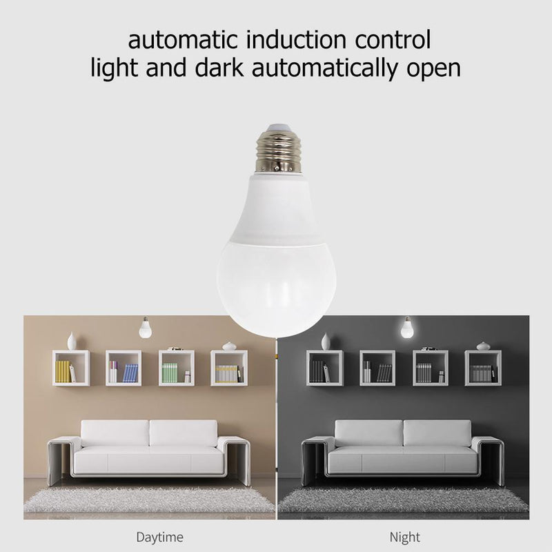 Sound+Light Sensor Control LED Lamp Automatic Smart Sensor Bulb Light (7W) Newly
