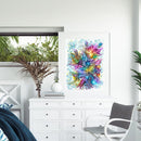 Oil Paint By Numbers Painting Kit Splash Colorful Ink Flower Drawing on Can