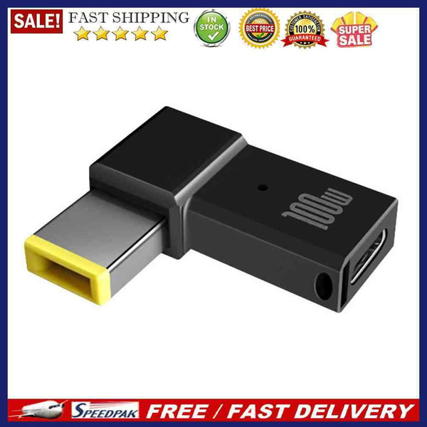 Type C Female to DC Male Converter PD 100W Fast Charging Adapter for Lenovo