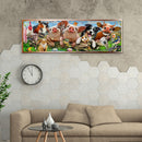 DIY Full Round Drill Rhinestone Diamond Painting Animal Family Handwork Home Art