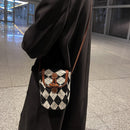 Women Simple Jacquard Shoulder Bag Female Mini Wallet All-match Travel Handbags