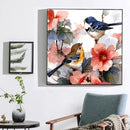 Flowers Birds DIY Full Drill Round Diamond Painting Mosaic Kit Home Decor