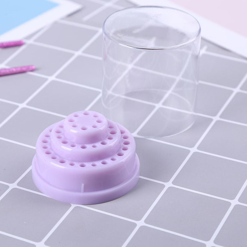 48 Holes Storage Box Nail Drill Bit Holder Display Standing Container Manicure T