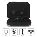 Portable Watch Band Organizer Storage Bag USB Cable Travel Handbag (Grey) Newly