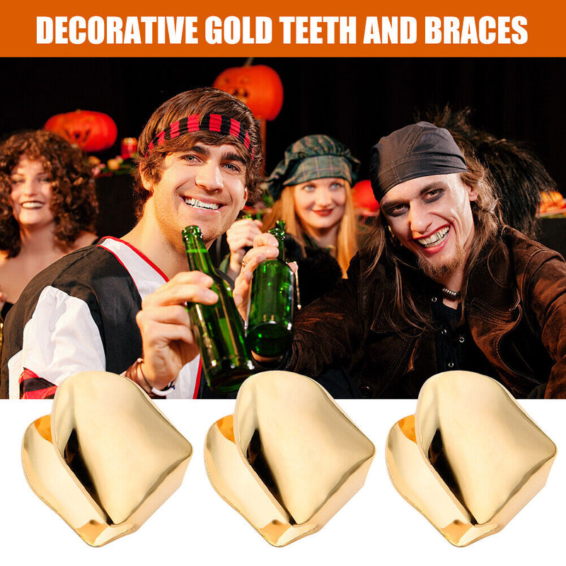 #A 3pcs Single Tooth Grillz Food Grade Tooth Clips Veneers Teeth Braces Oral Bea